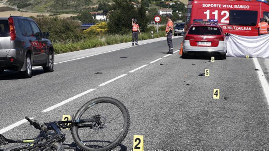 Accidente en Navarra con un ciclista muerto.