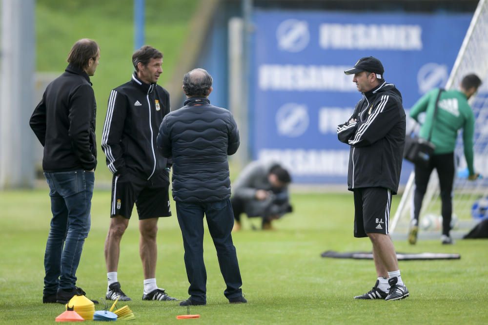 Entrenamiento del Real Oviedo en la crisis del cor