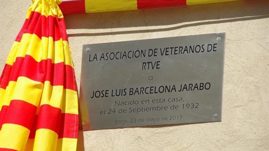 Veteranos de RTVE homenajean a José Luis Barcelona con una placa en Borja