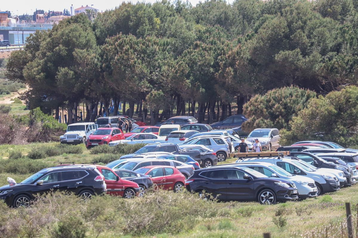 Ocupación de vehículos de zonas de protección agrícola en el Plan de Ordenación de Recursos Naturales del Parque Natural, junto al cementerio de La Mata