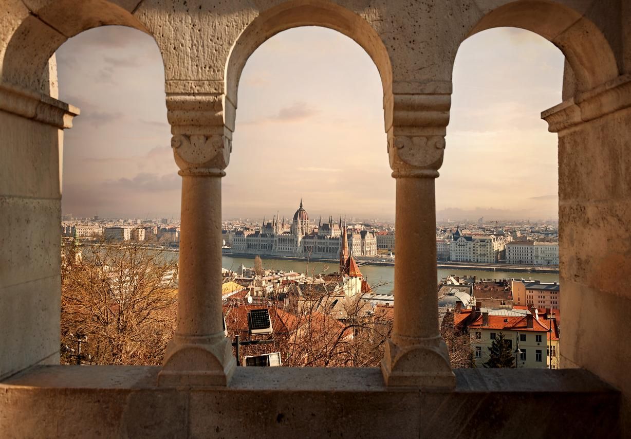 Las vistas desde el Bastión de Pescadores en Budapest