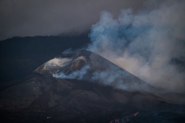 Volcán de La Palma, plataneras y zona de exclusión