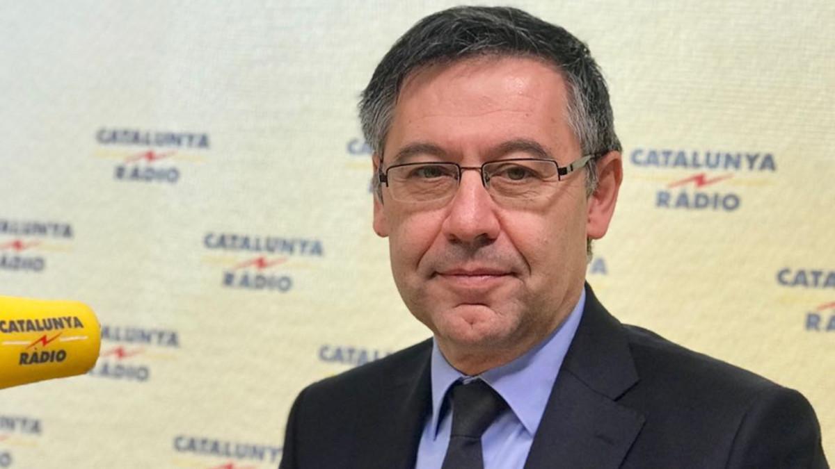 Josep Maria Bartomeu, presidente del FC Barcelona, durante su entrevista en Catalunya Ràdio