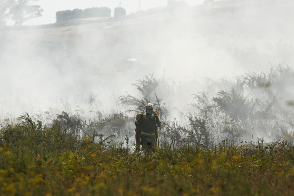 Un incendio en Visma, el segundo en ocho días, calcina 16.000 metros cuadrados.