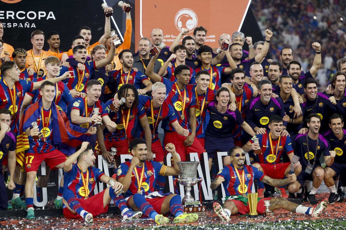 El Barça, campeón de la Supercopa ante el Real Madrid