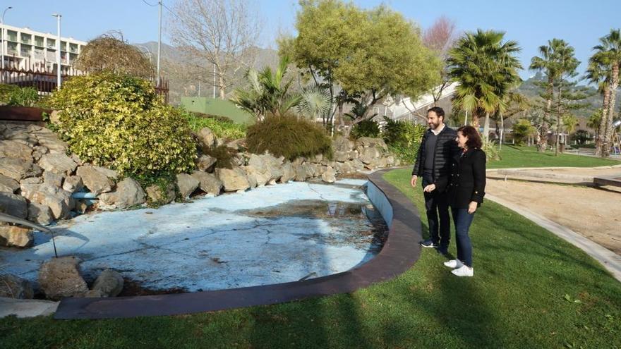 Estado en el que se encuentra el lago interior del Parque de la Alegría.