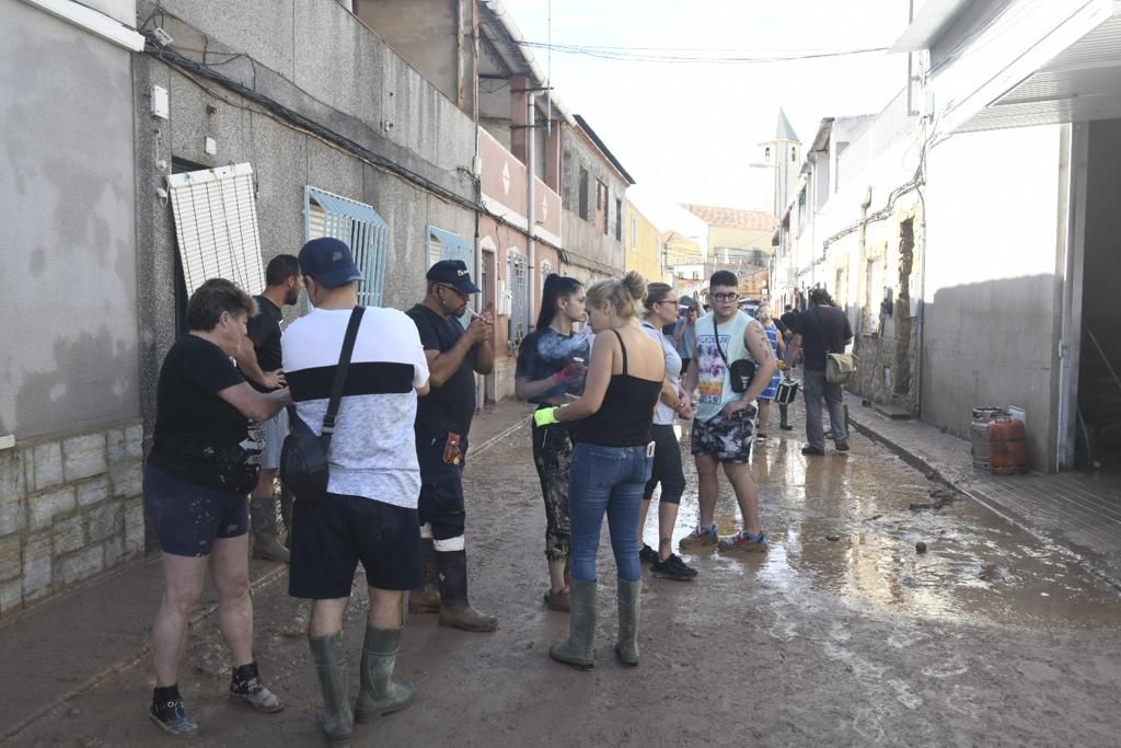 Estampa desoladora en la pedanía de Javalí Viejo tras el diluvio de madrugada