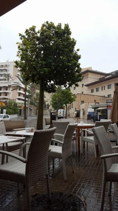 Las fuertes lluvias provocan problemas de circulación en Mallorca