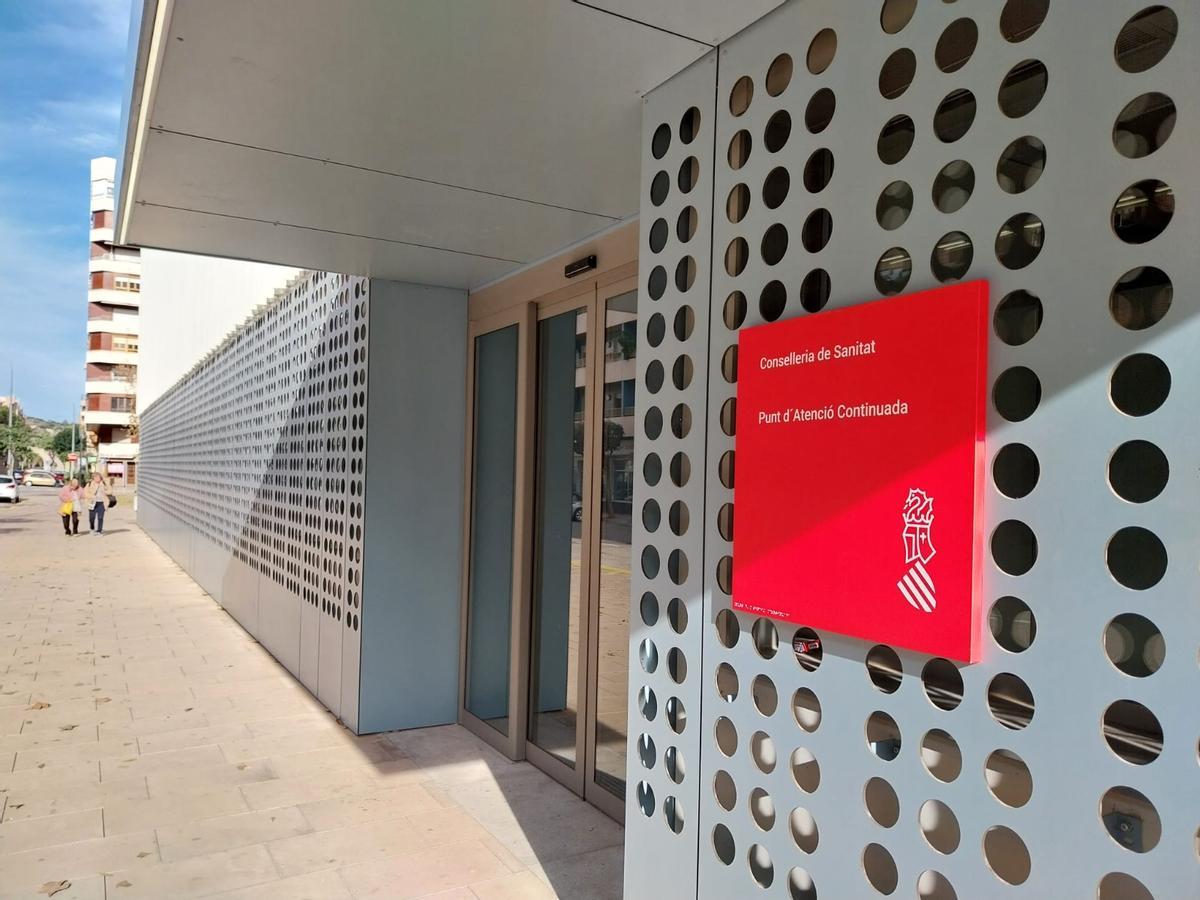 Punto de atención continuada en el centro de salud de Roís de Corella, en Gandia.