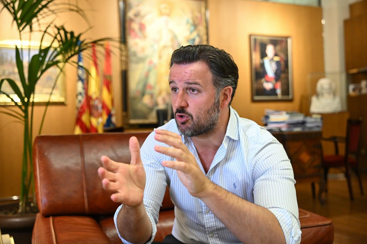 Ruz, en un momento de la entrevista en la Alcaldía.