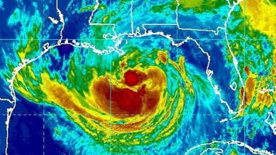 Imagen de satélite del huracán Isaac