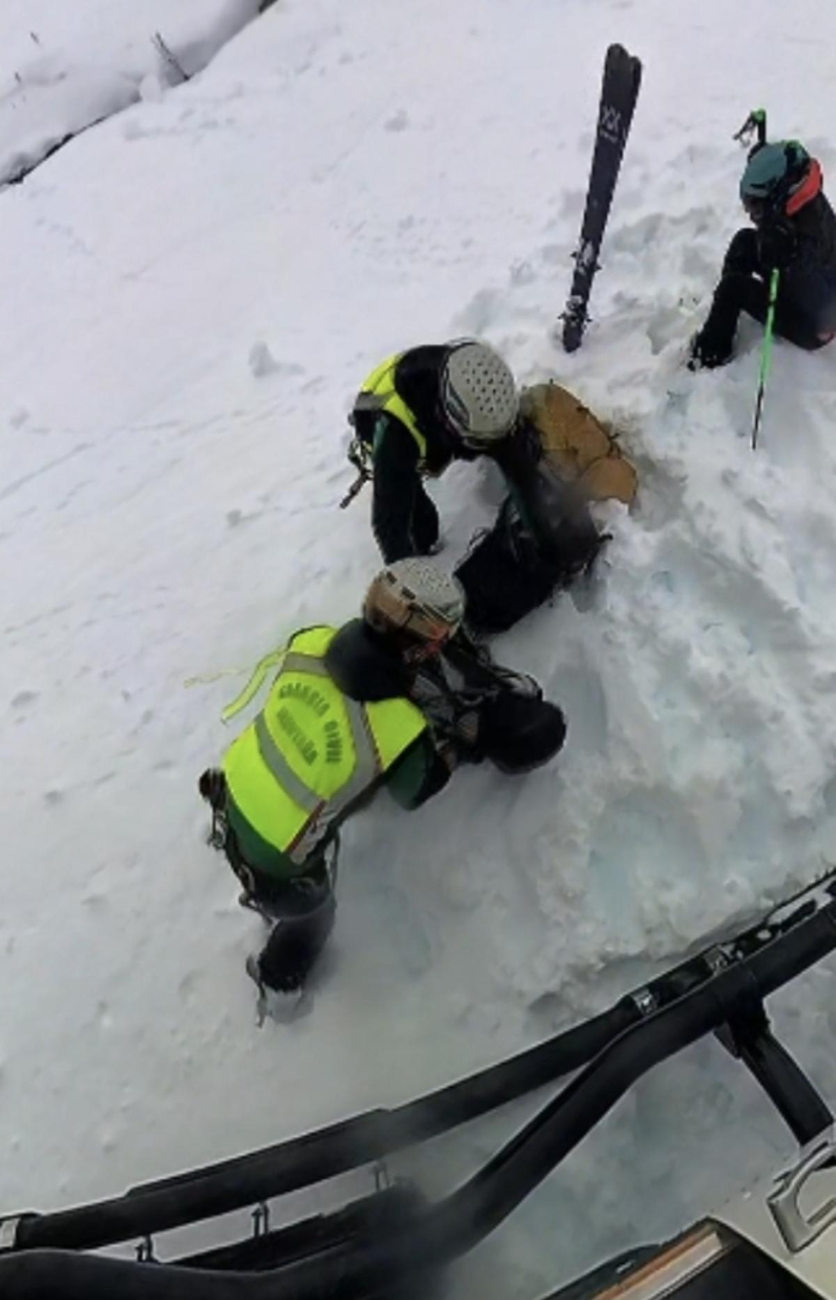 Un rescate en el Pirineo aragonés, en una imagen de archivo.