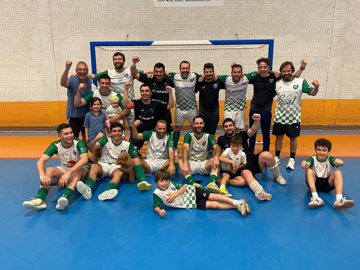 Celebración del equipo Abetos-Gondomar.