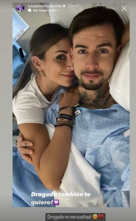 Cristina Porta y Luis Pérez en el hospital
