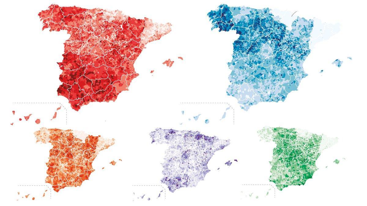 cinco españas. Análisis del voto de las elecciones generales