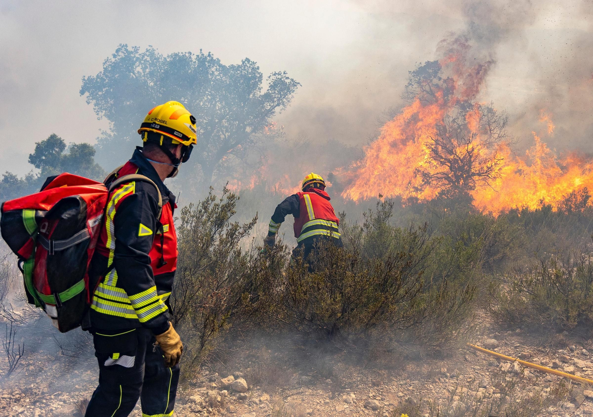 Incendio en el paraje de San Pascual en Ibi