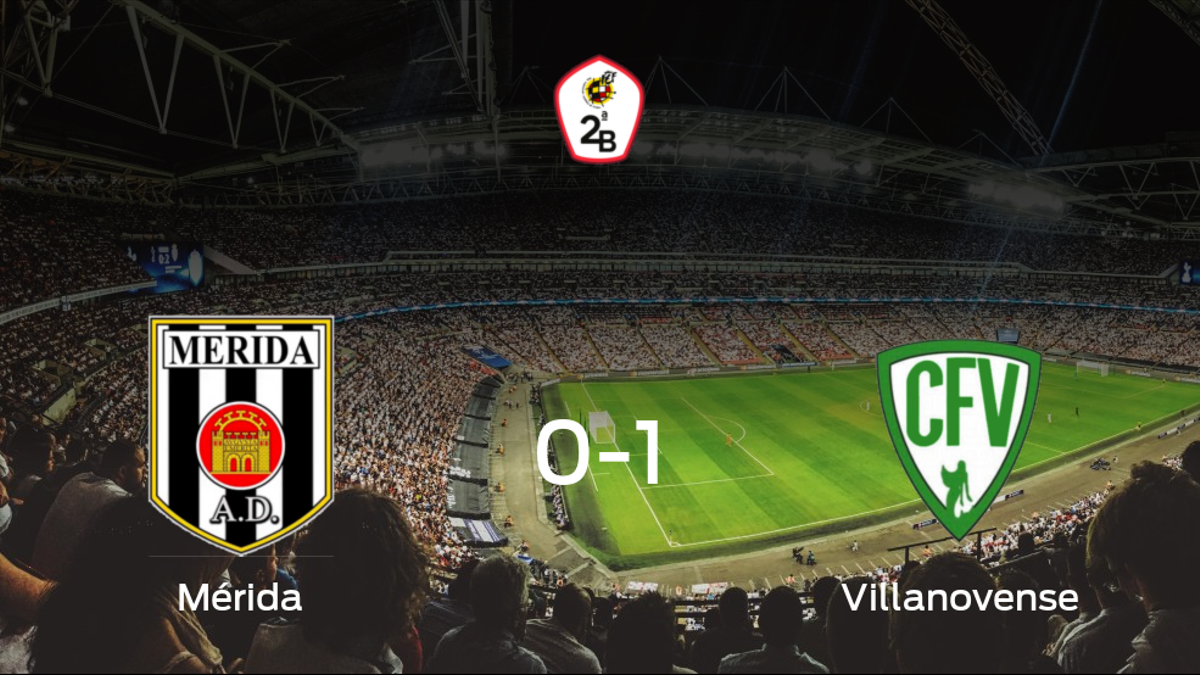 El Villanovense se impone por la mínima al Mérida AD (0-1)