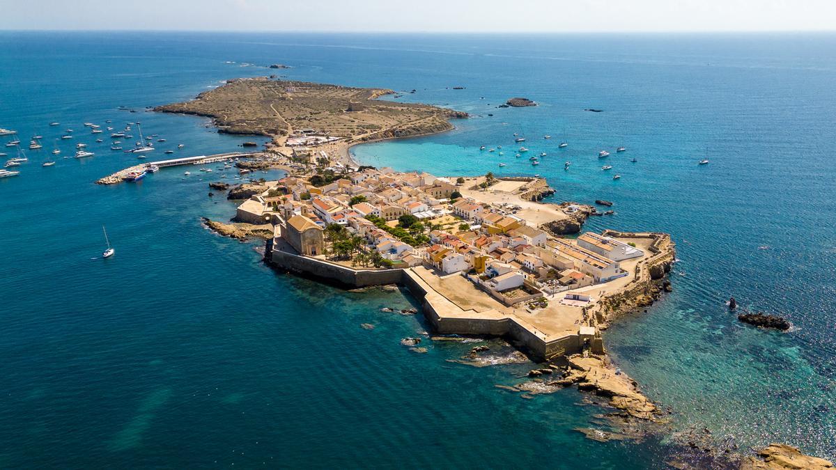 Vista aérea de la Isla de Tabarca.