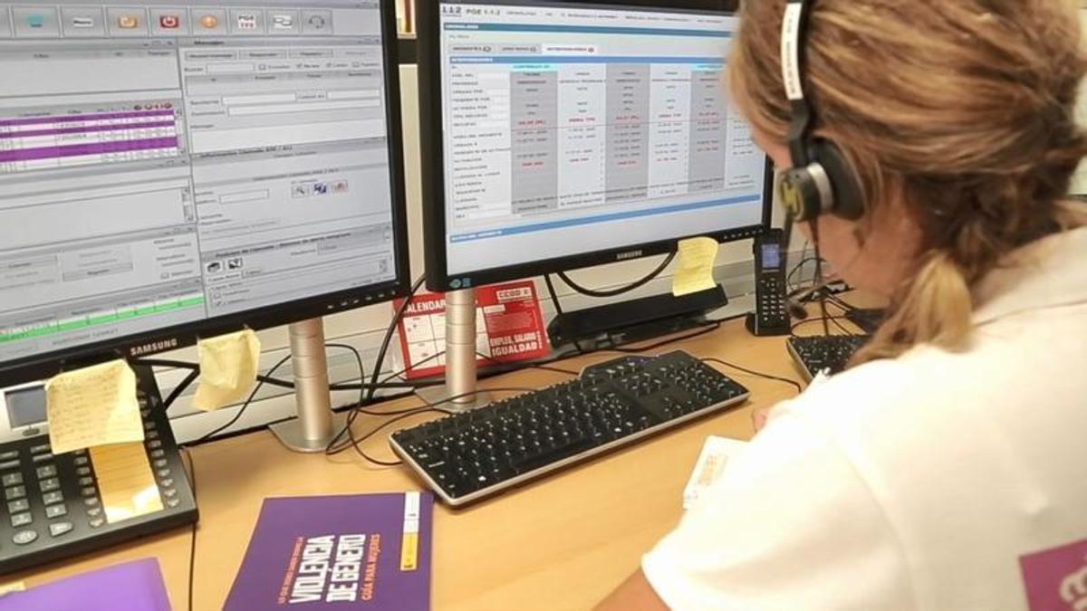 Personal que atiende el servicio de Violencia de Género del 112