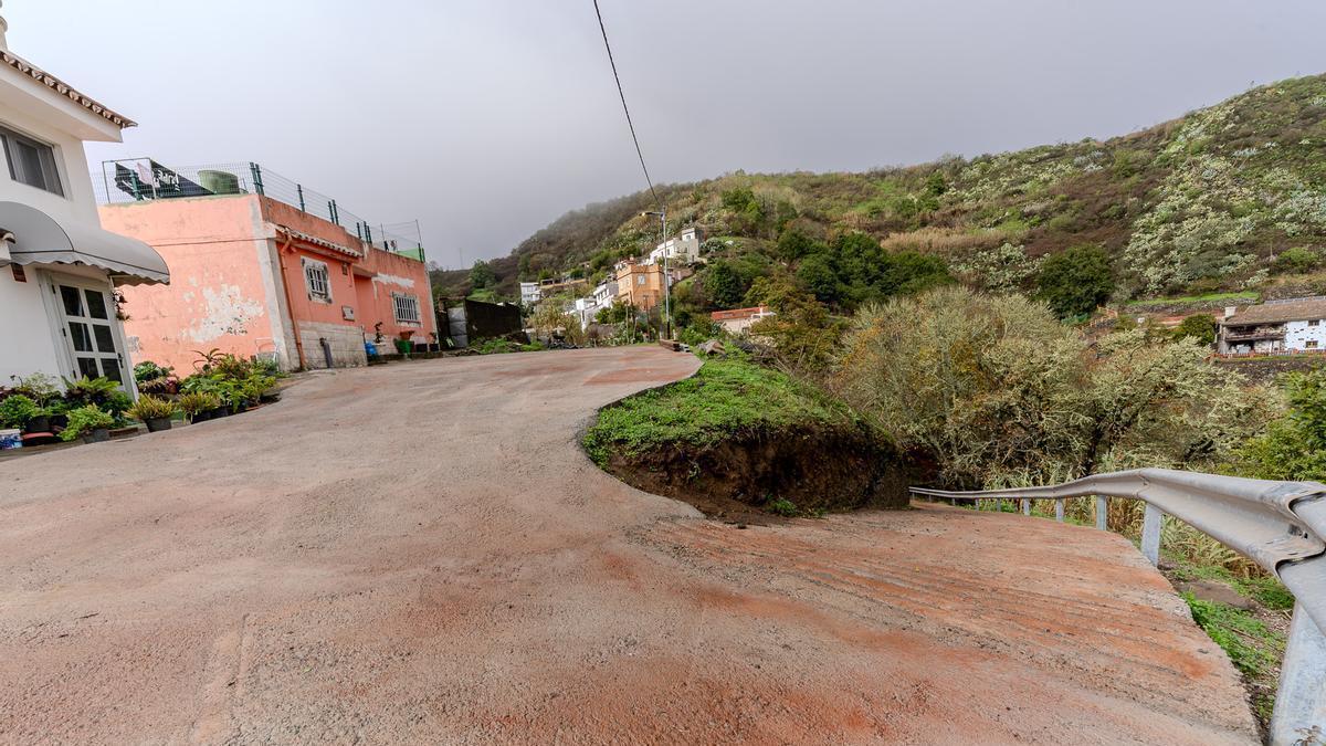 El diseminado de Las Cuevas, de Valleseco, tras las obras.