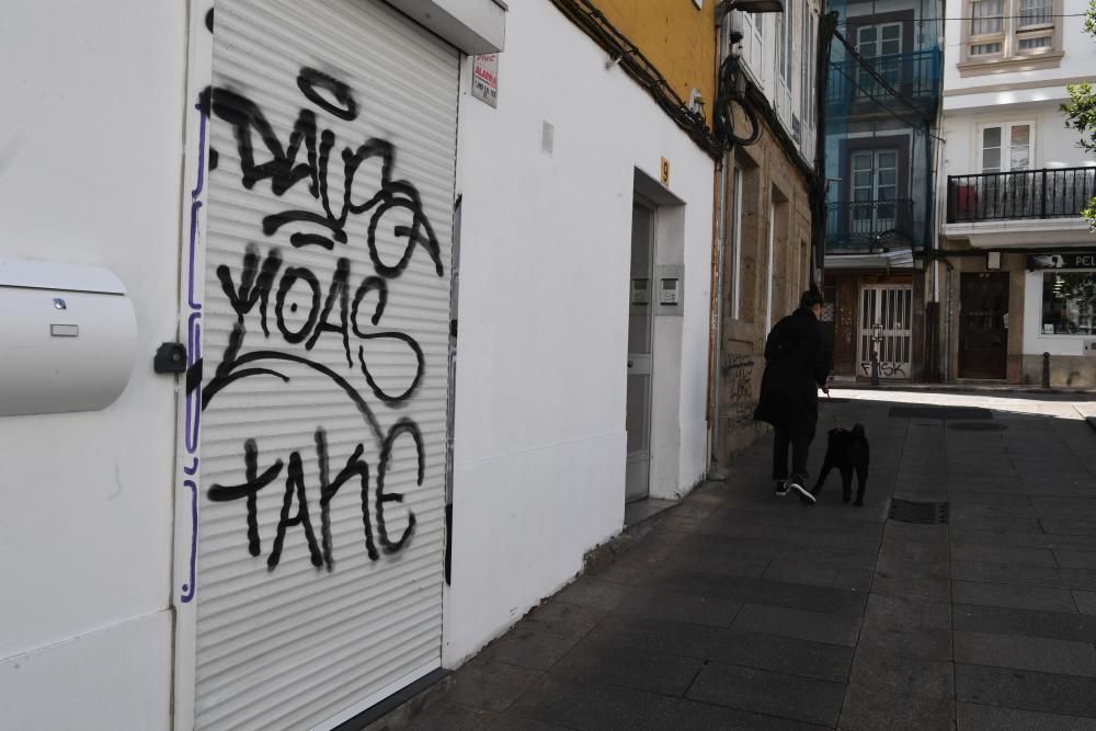 Pintadas de COAS en A Coruña