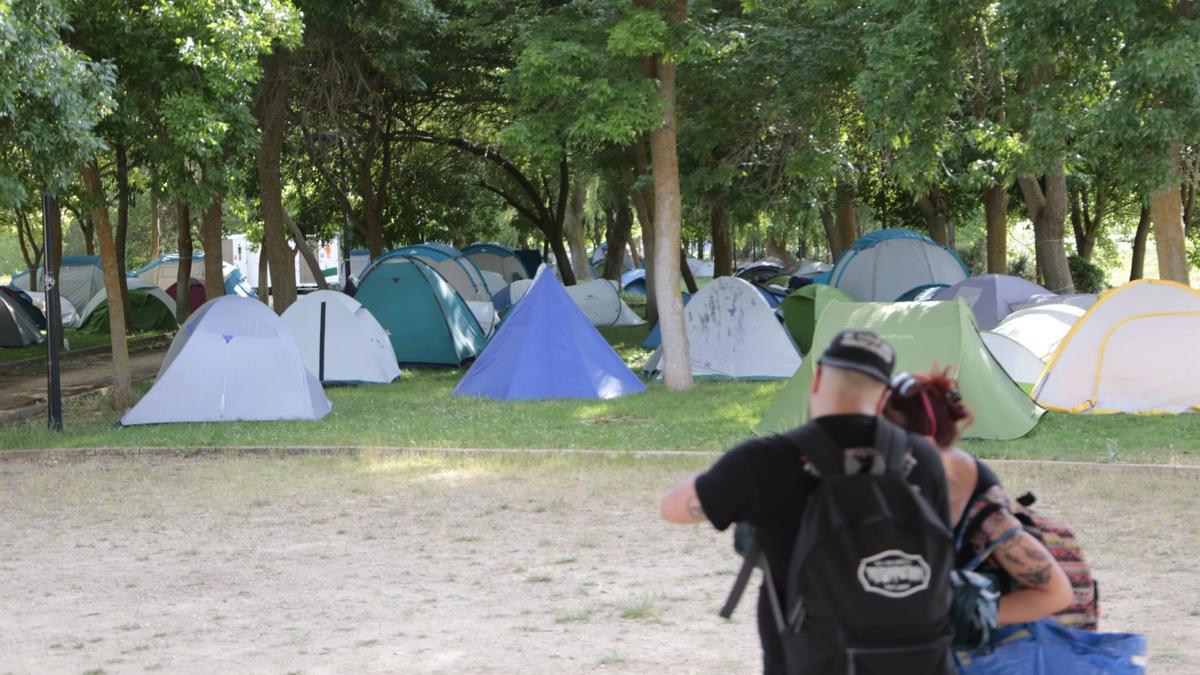 La zona de acampada del Z!Live Zamora también colgó el cartel de lleno.