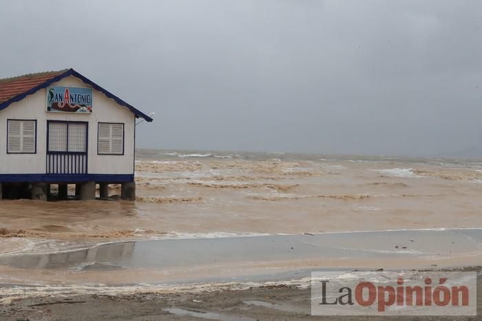 Temporal en Murcia: Los efectos de las lluvias en Los Alcázares y Cartagena