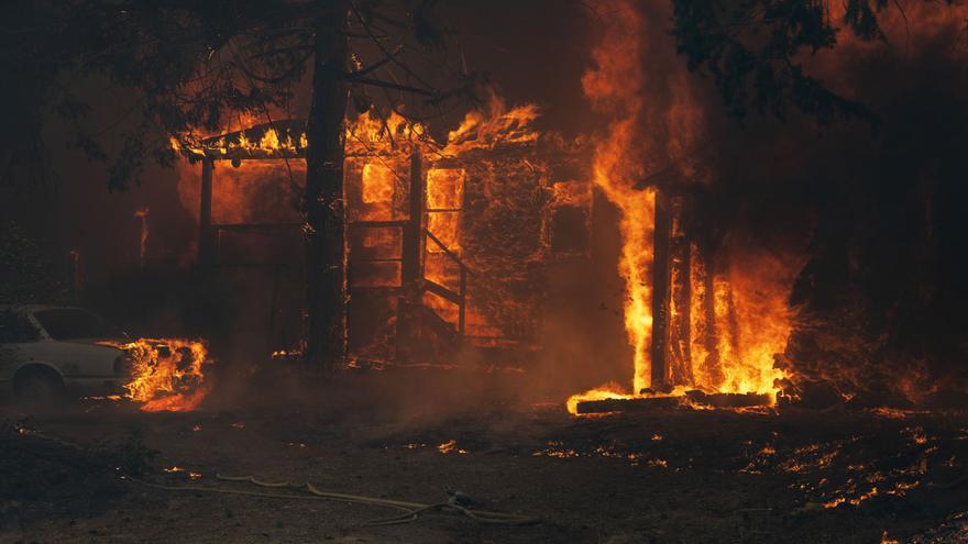 El incendio forestal en Greenville, California.