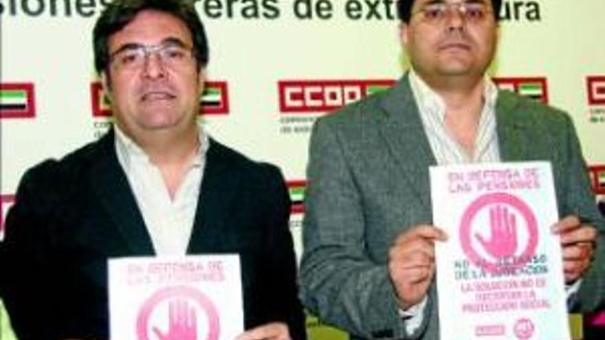 CCOO y UGT convocan protestas contra el ´pensionazo´ en Cáceres y Badajoz