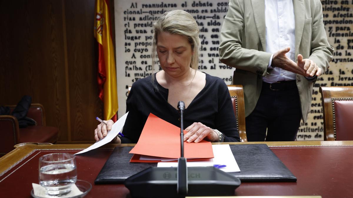 La asesora de Moncloa María Cristina Álvarez, a la que el PP reprocha haber hecho gestiones para Begoña Gómez, la esposa del presidente del Gobierno, Pedro Sánchez.