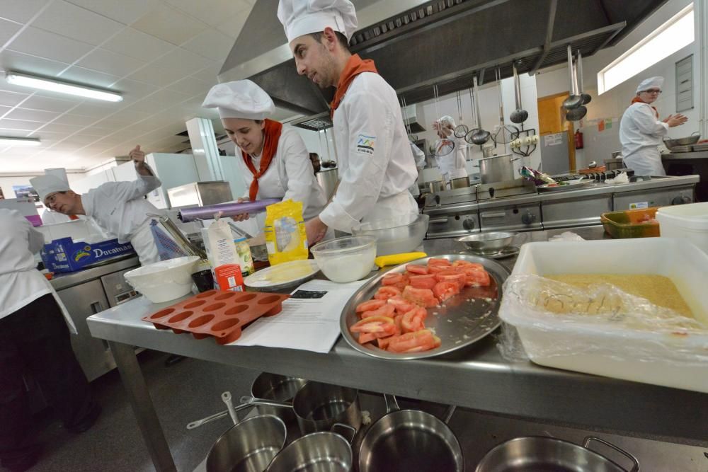 Platos de cine en la escuela de hostelería de Moreda de Aller