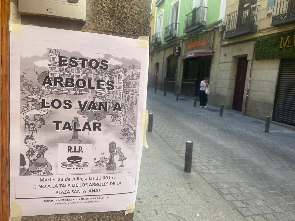 Cartel que anunncia la movilización de hoy contra la tala en Santa Ana.