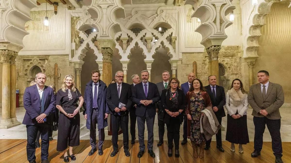 Visita de los comisarios de Transportes de la Unión Europea a distintos puntos de Aragón.