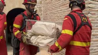 En imágenes | Así fue el traslado de los bienes del Monasterio viejo de San Juan de la Peña