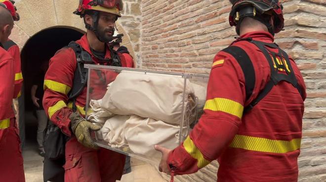 En imágenes | Así fue el traslado de los bienes del Monasterio viejo de San Juan de la Peña