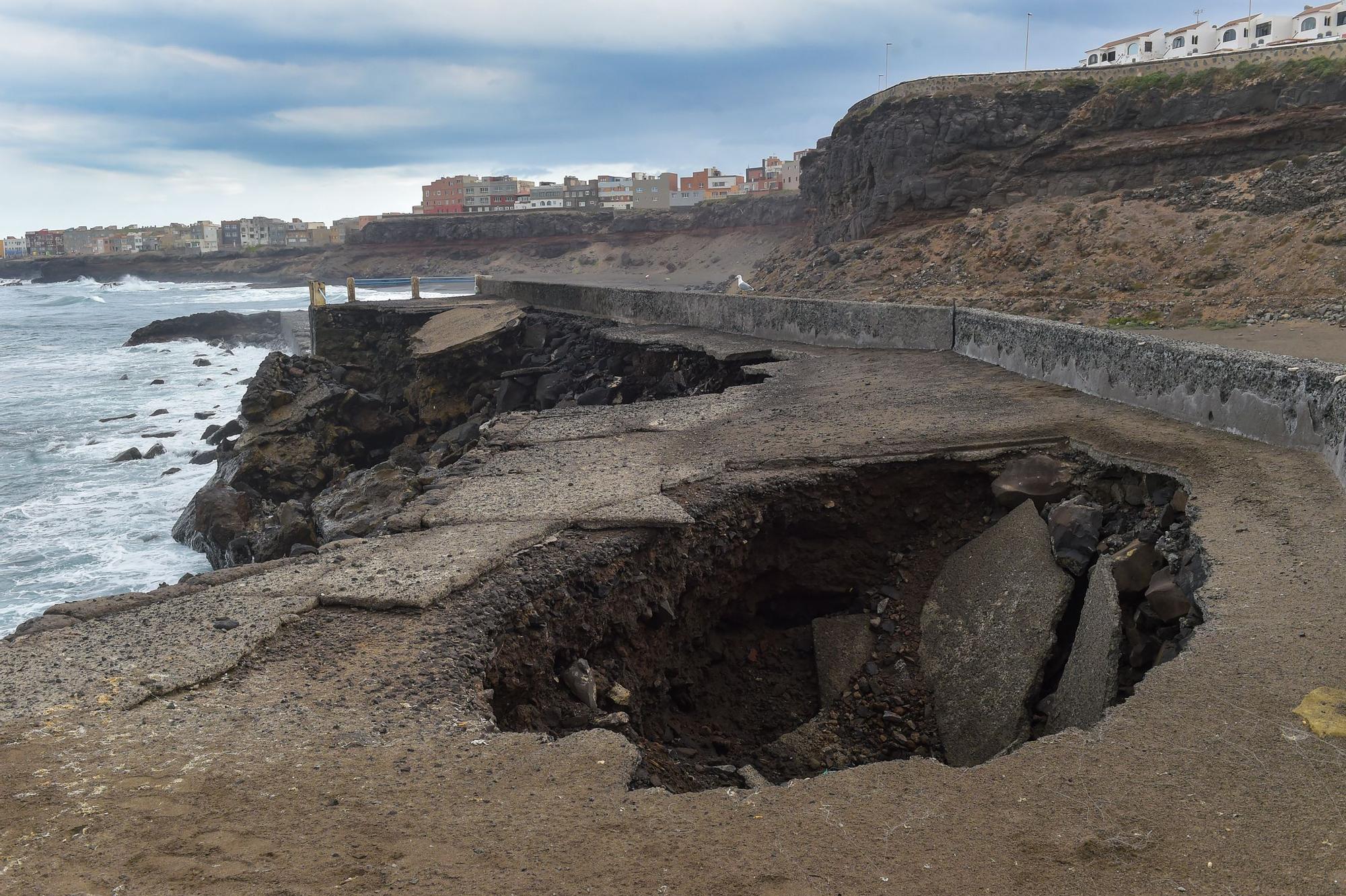 Desperfectos en la costa de Telde