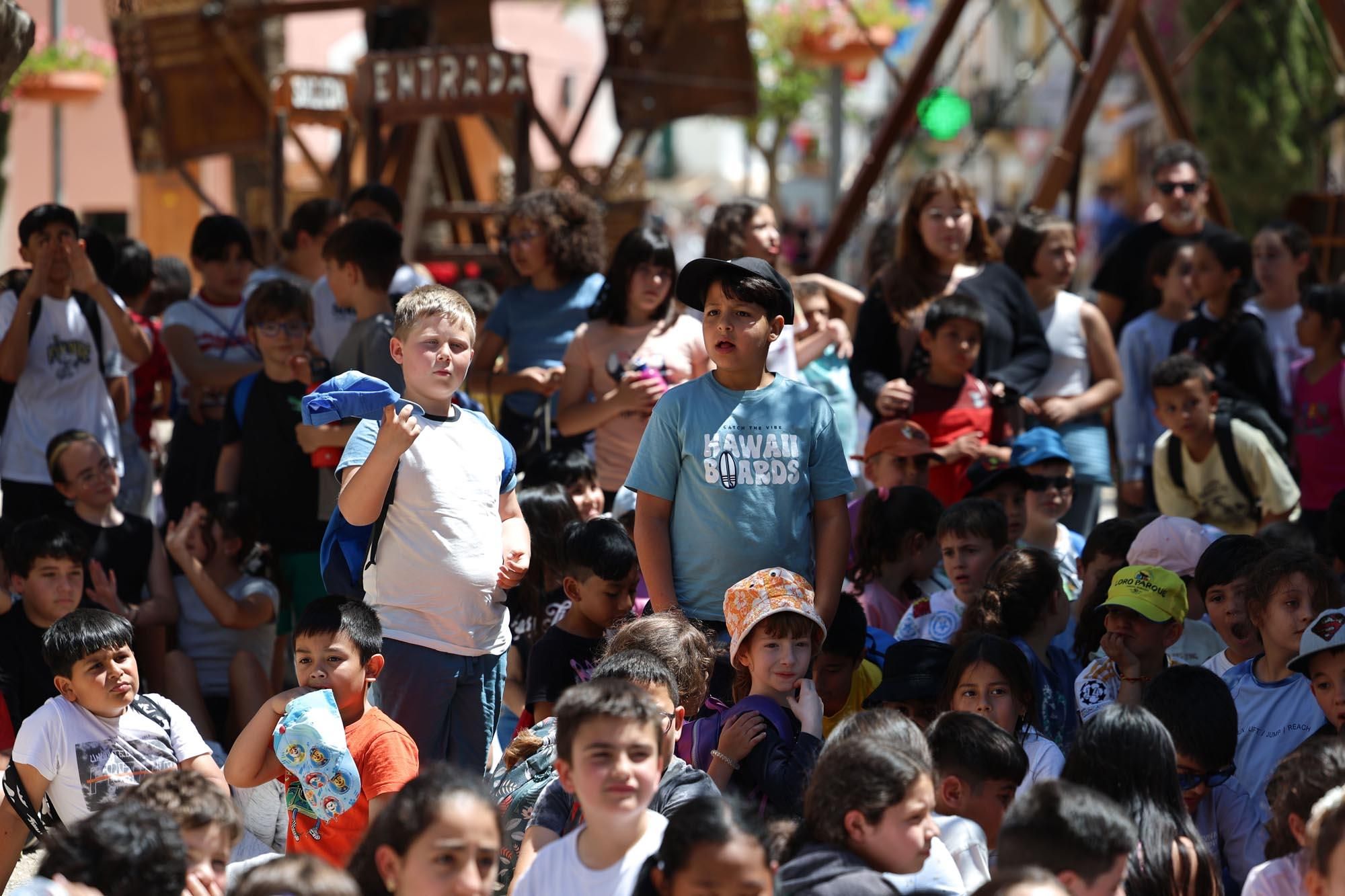 Los escolares de Ibiza visitan la feria Eivissa Medieval