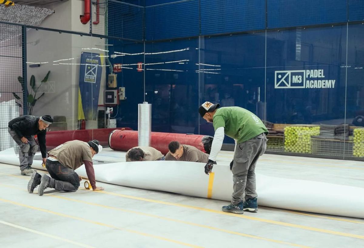 Instalación de la nueva pista en M3