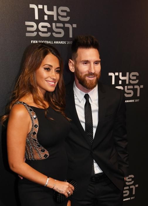 Leo Messi y Antonella Rocuzzo. REUTERS