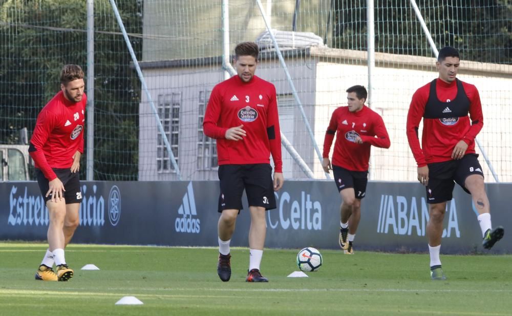 Entrenamiento del Celta a puerta cerrada