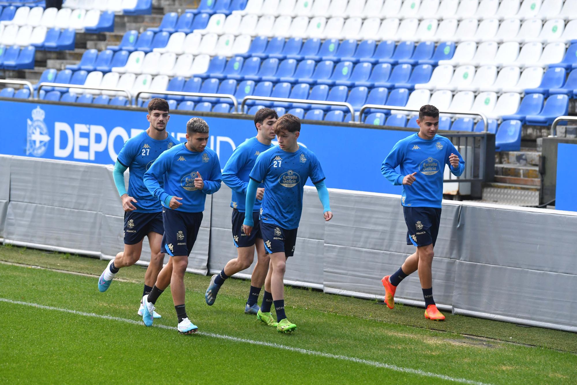 El Dépor prepara en Riazor su encuentro ante el Rayo Majadahonda