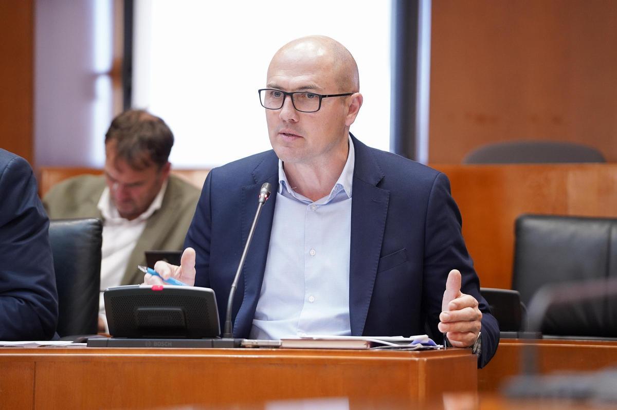 José Mari Giménez, en una comisión de la pasada legislatura en las Cortes de Aragón.