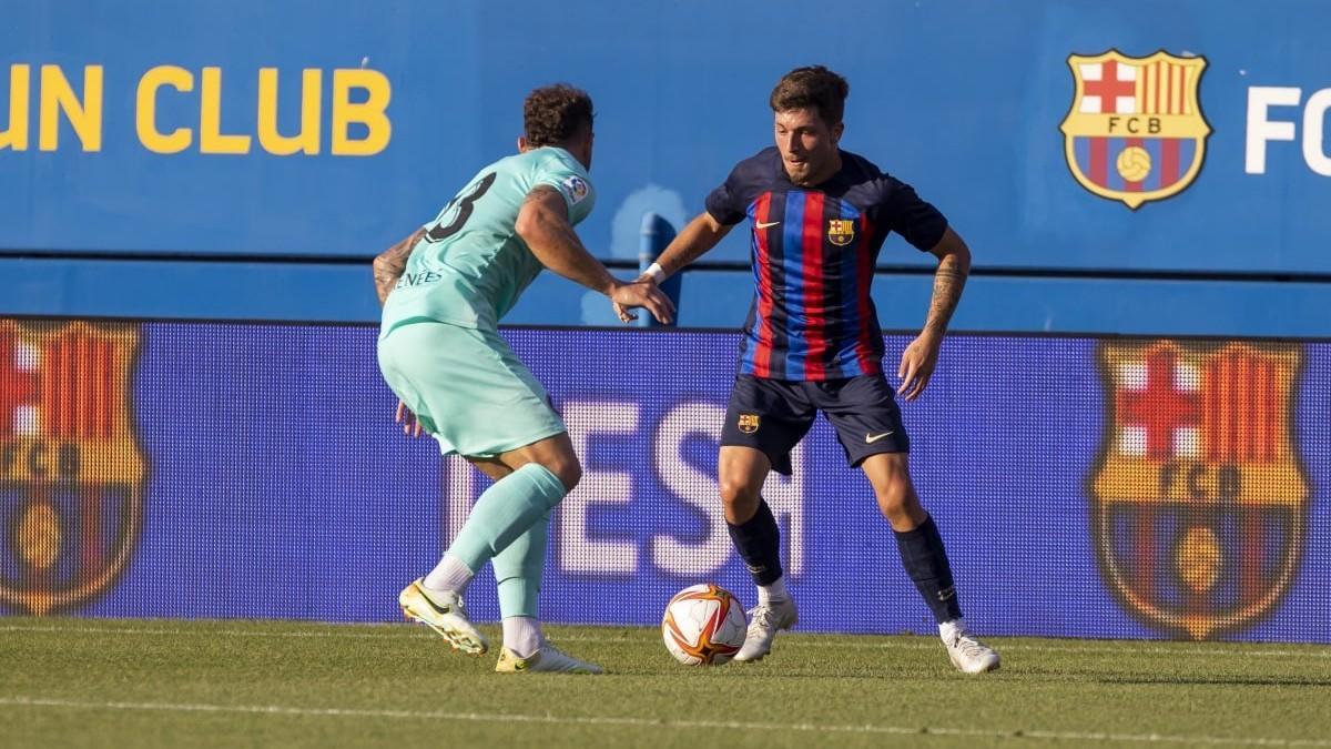 Instantánea del amistoso entre el Barça Atlètic y el Andorra