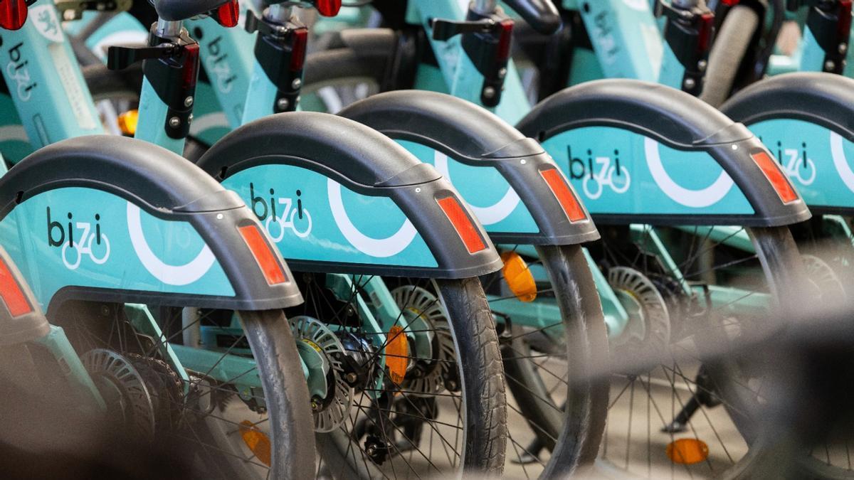 Bizis del sistema público de bicicletas de Zaragoza.