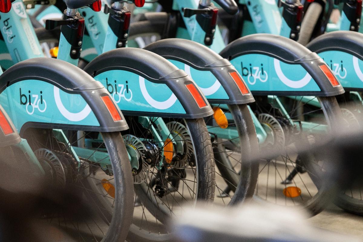 Bizis del sistema público de bicicletas de Zaragoza.