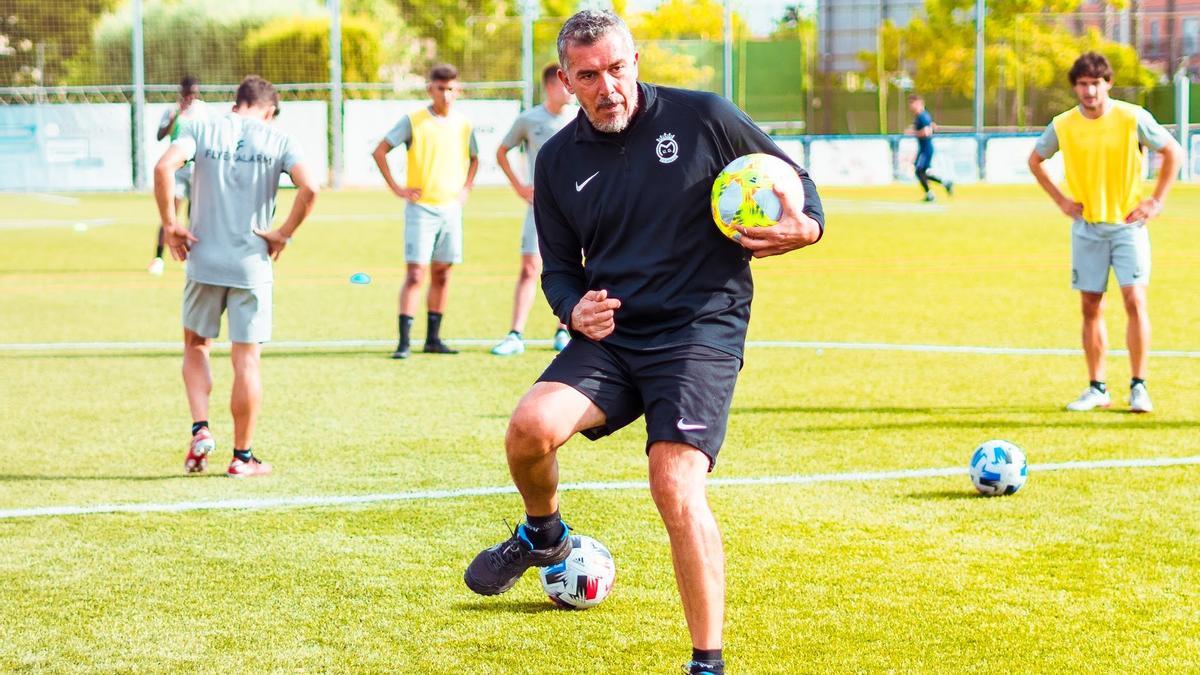 Juan Marrero en uno de los entrenamientos de esta temporada.