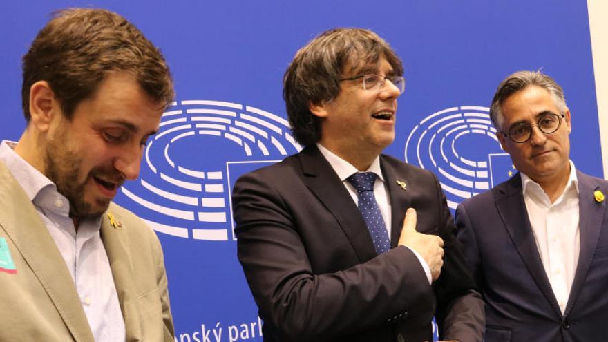 Comín i Puigdemont, amb Tremosa a l&#039;Eurocambra