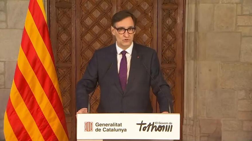 Vídeo: Declaració institucional del president de la Generalitat, Salvador Illa, després de la baixa mèdica