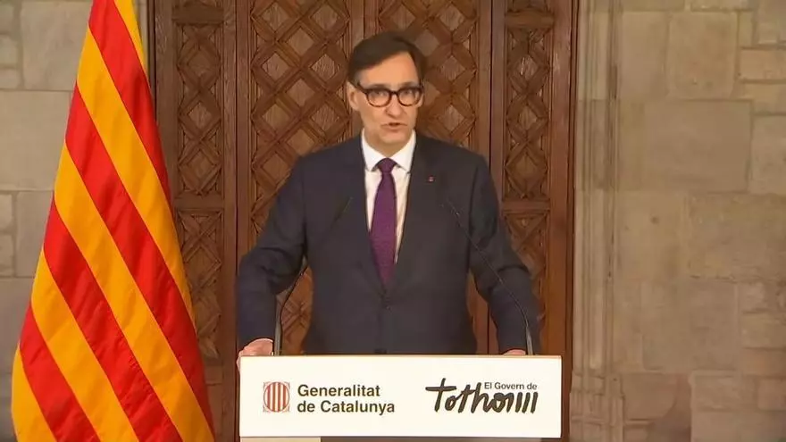 Vídeo: Declaració institucional del president de la Generalitat, Salvador Illa, després de la baixa mèdica