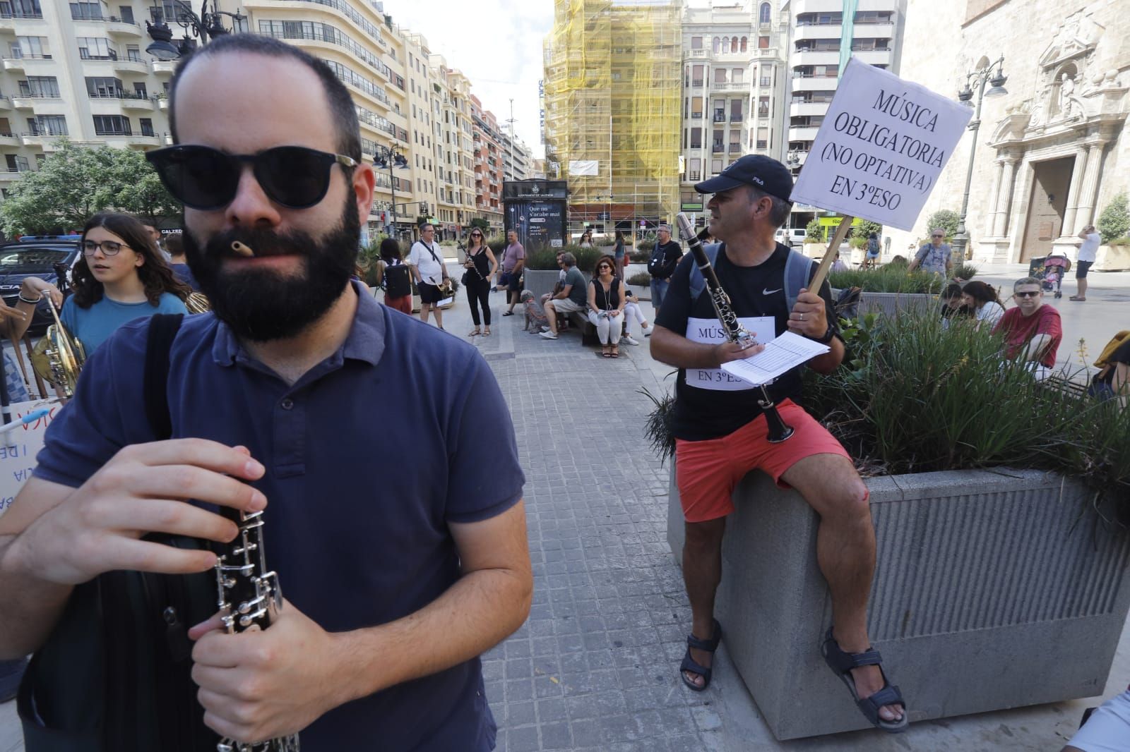 Manifestación del profesorado de la plataforma 'Salvem la música'